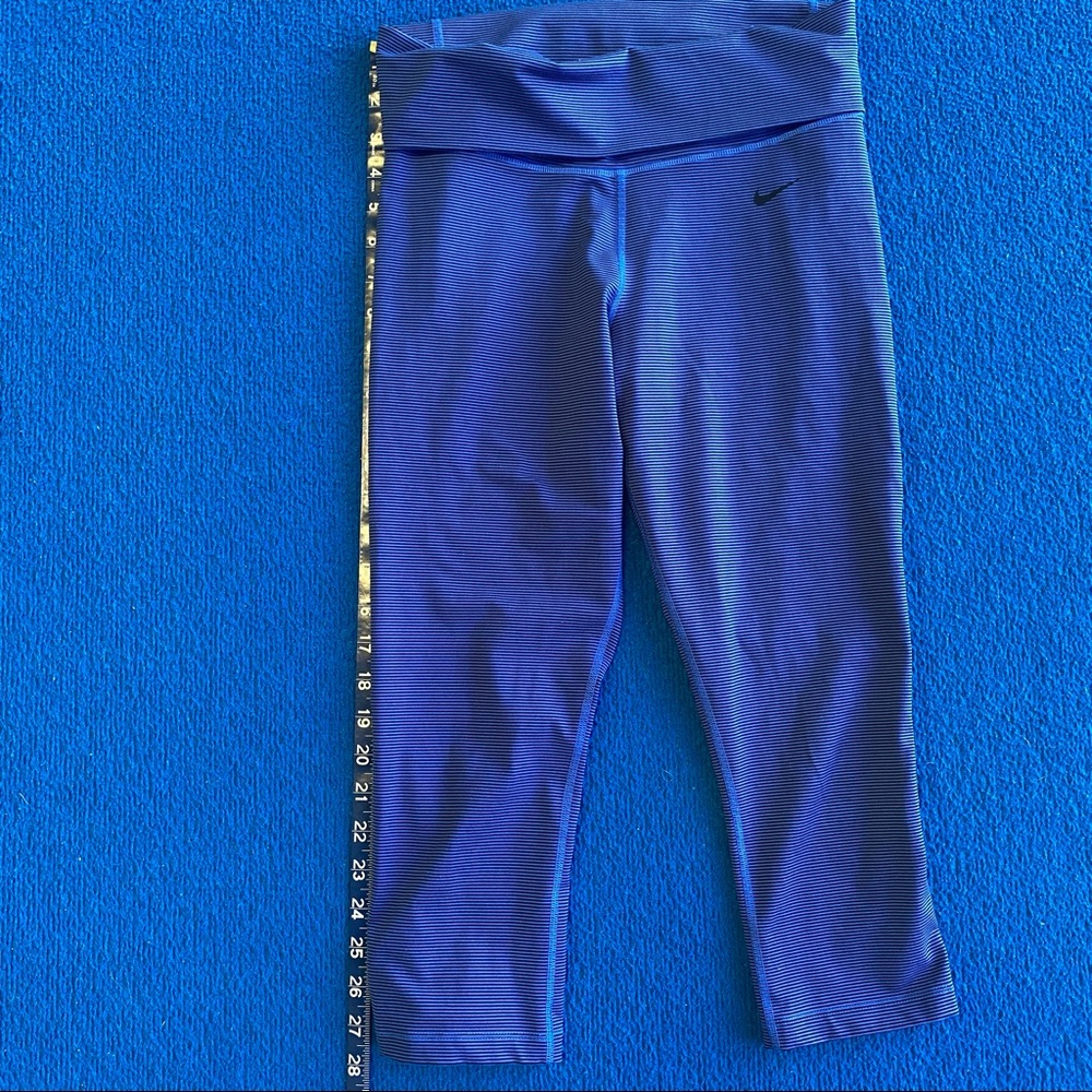 Nike capri leggings Blue and black stripes